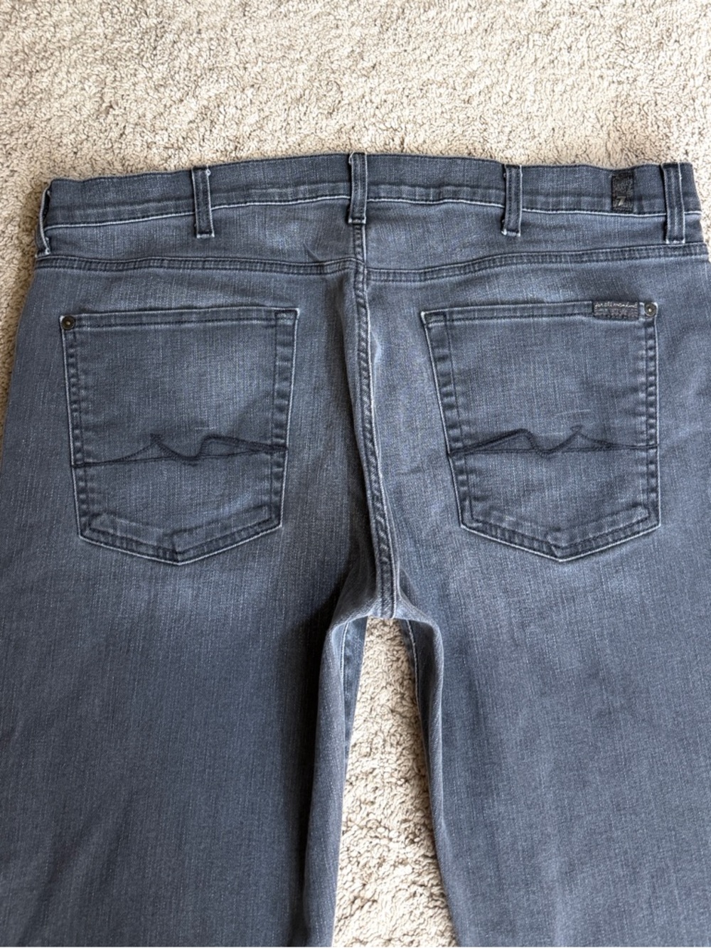 Seven for all mankind jeans size 40 Mens Gray Tapered Leg Zipper Fly Denim - Picture 4 of 7